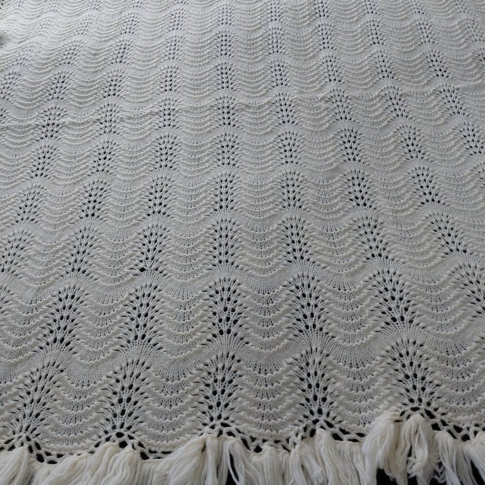 Hand made baby blanket.  40" x 46"